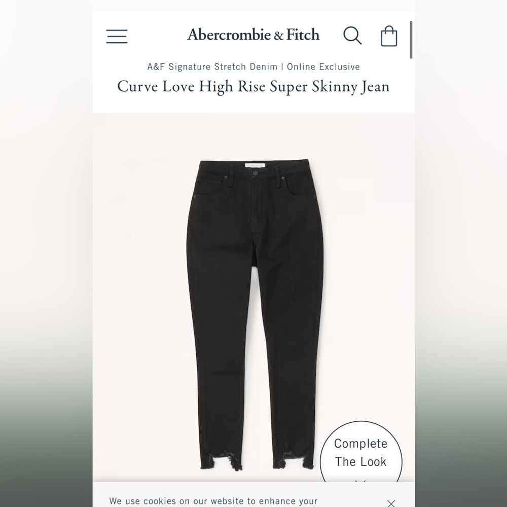 Abercrombie Curve Love High Rise Super Skinny Ankle Jean
